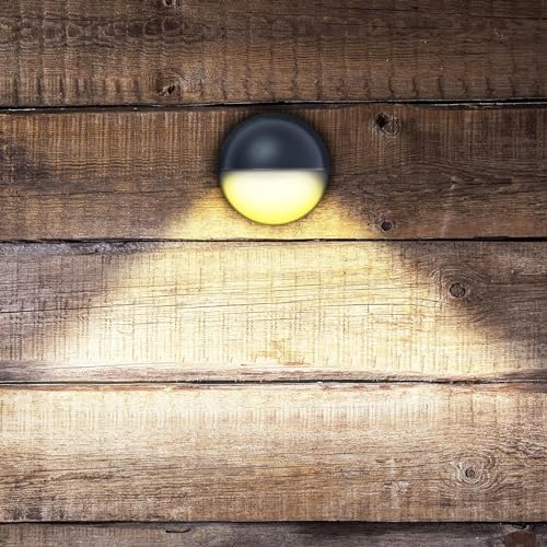 RNEHON 4-Pack 2W Low Voltage LED Deck Lights, Black