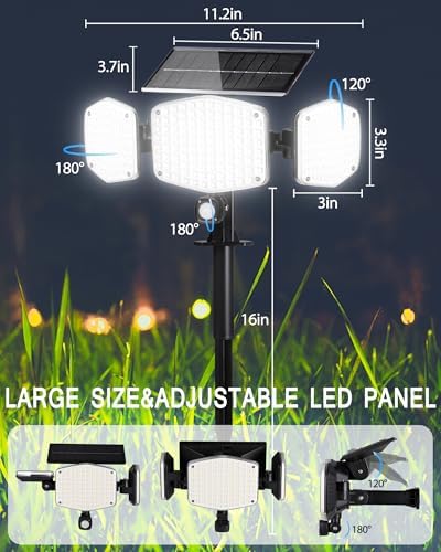 1-Pack Solar Motion Sensor Outdoor Light with Stake