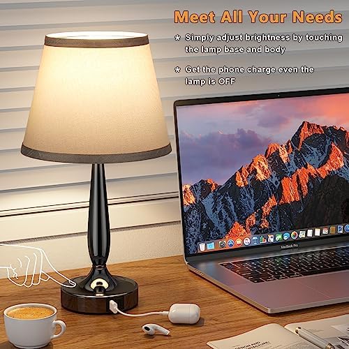 Kakanuo Touch USB-C Dimmable Bedside Table Lamp