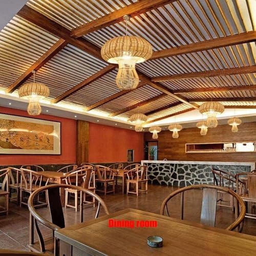 17.7" Boho Rattan Chandelier