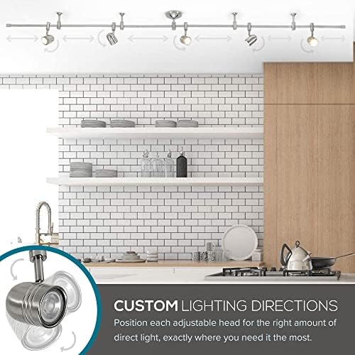 Catalina Lighting 5-Light Track Lighting Kit, Brushed Nickel