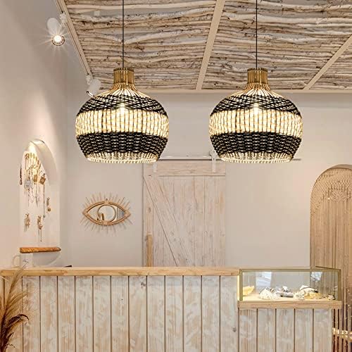 Arturesthome Handmade Woven Rattan Pendant Light