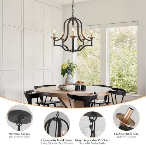 Black and Gold Chandelier Light Fixture