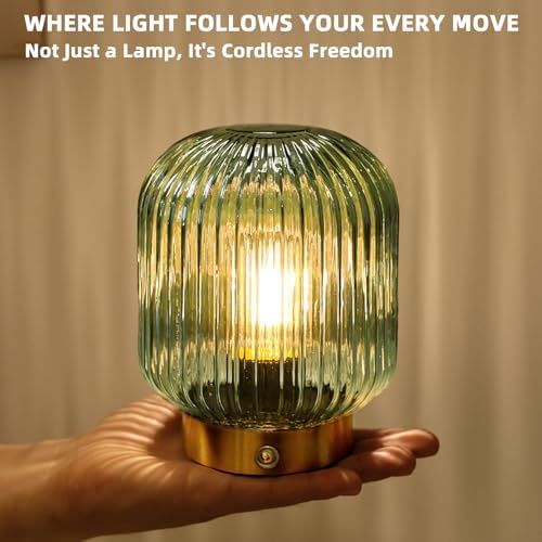 MJ PREMIER Green Rechargeable Table Lamp