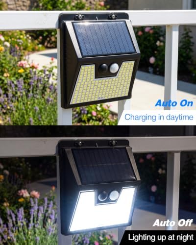 Peasur 176 LED Magnetic Solar Lights, Motion Sensor