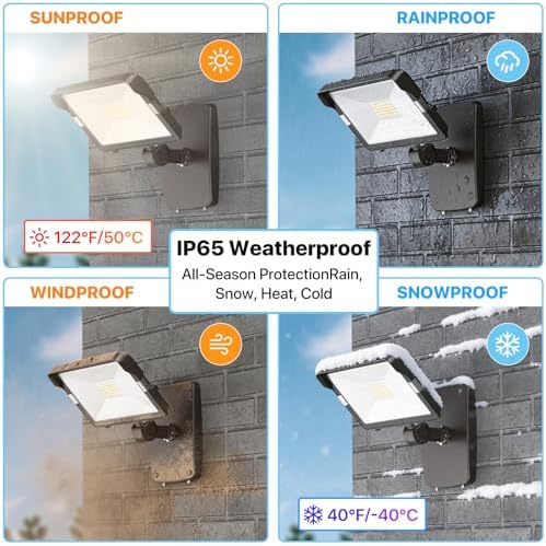 HYPERLITE 50W 2-Pack 5000K LED Flood Light