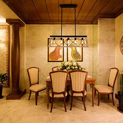 Luupyia 37.8" 5-Light Rectangular Chandelier