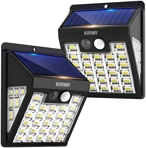 Outdoor Solar Wall Light, 72 LED, 2 Pack