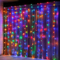 Dazzle Bright 300 LED Curtain String Lights, Multi-Colored