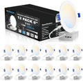 VOLISUN 12 Pack 6 inch Recessed Lighting, 5CCT, 13W Eqv 120W, 1080LM