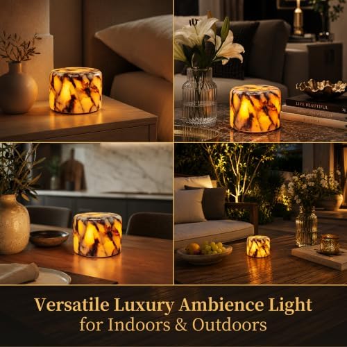 AOPO Natural Marble Cordless Table Lamp