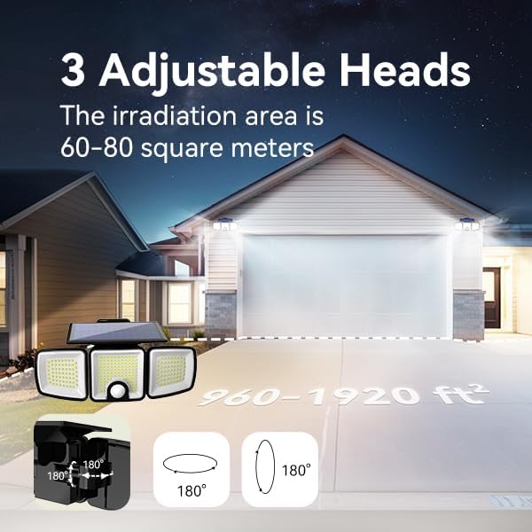 Solar Security Light, 223 LED, Motion Sensor