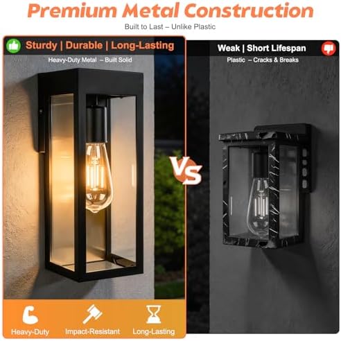 Solar Sconce Light, Dusk-to-Dawn Porch Lantern