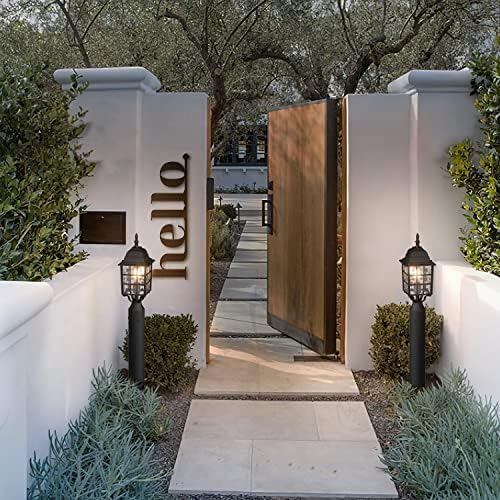 2-Pack Aluminum Outdoor Post Light Fixture