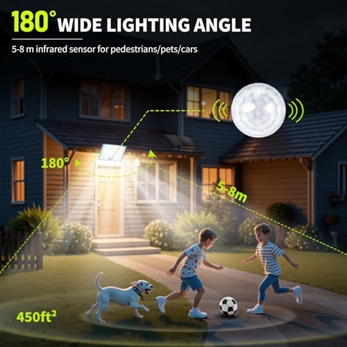 184 LED Solar Outdoor Motion Lights