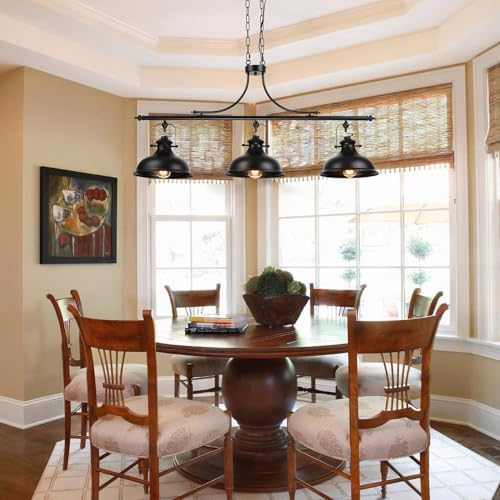 GZBtech Vintage 3-Light Pendant Lighting Fixture