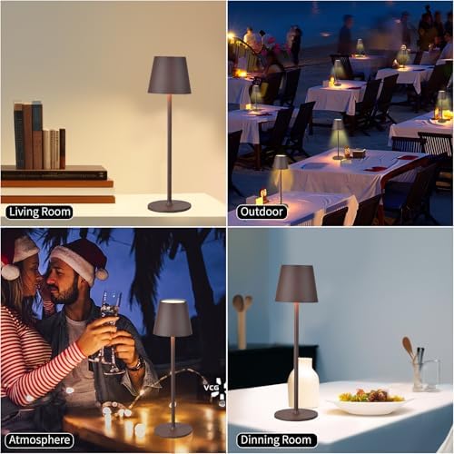 BGFHome 2 Pack Cordless Rechargeable LED Table Lamps