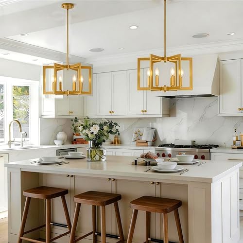 6-Light Gold Geometric Pendant Light