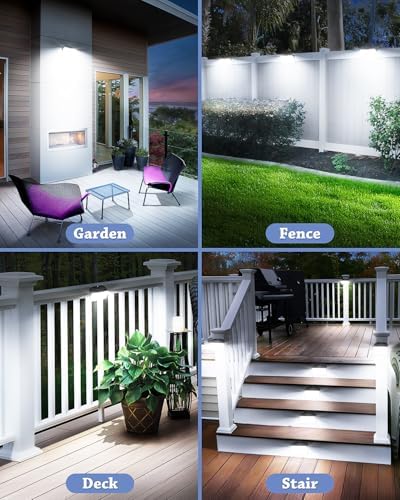 CLAONER 6-Pack Solar Motion Sensor Lights, 168 LED