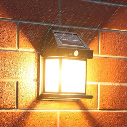 4pcs Solar Fence Lights, Motion Sensor, 600LM