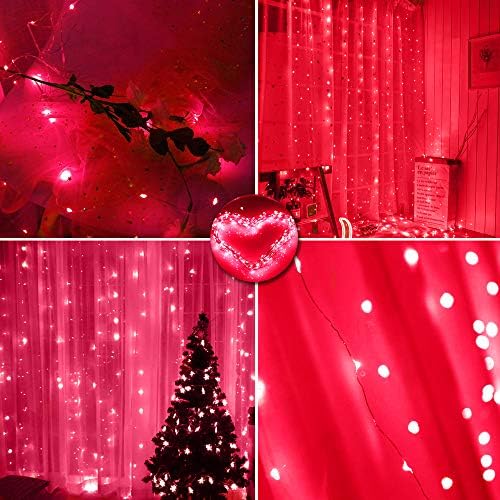 300 LED Curtain Christmas String Lights, 9.8 x 9.8 FT