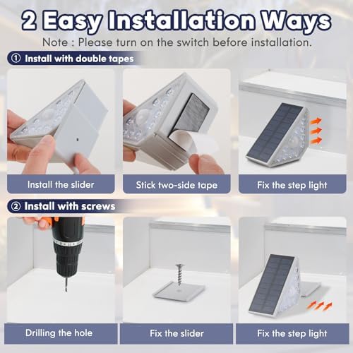 Kondras Solar Motion Sensor Stair Lights