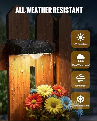 12 Pack Solar Deck Fence Lights, Motion Sensor, 3 Modes