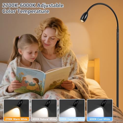 72" LED Reading Floor Lamp with Gooseneck