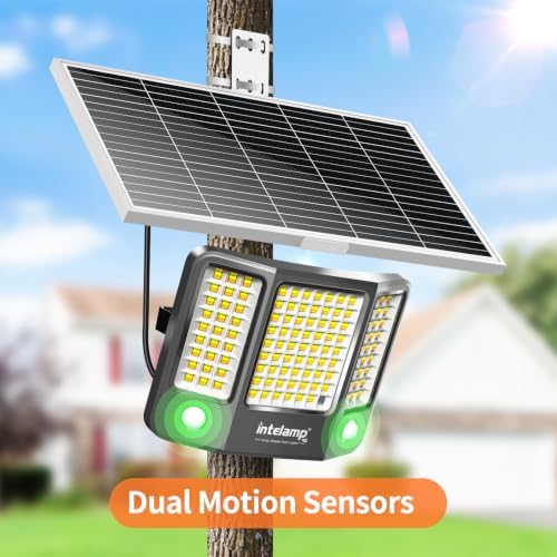 intelamp Solar Flood Lights, 20000mAh 4000LM