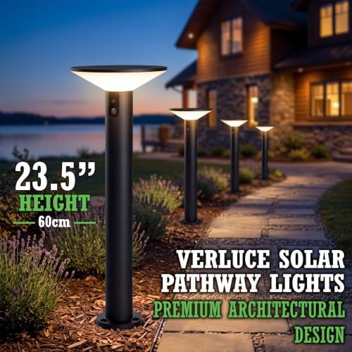Solar Outdoor Pathway Lights, Motion Sensor, 2-Pack