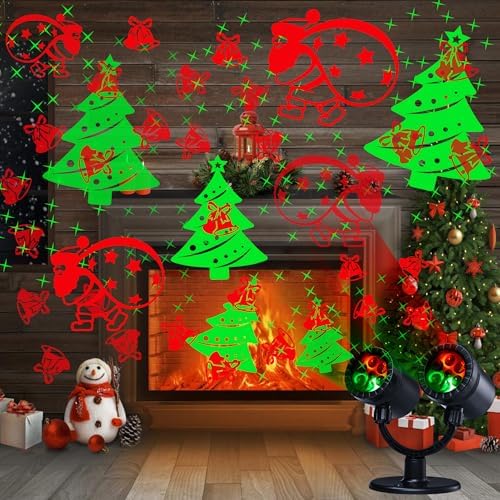 Toodour Double Head Christmas Projector Lights Outdoor