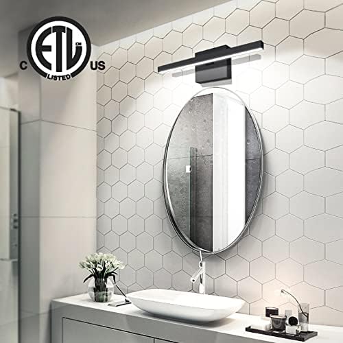 VOLISUN Bathroom Vanity Light, 15.7 Inch, Black