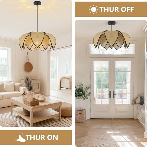 21'' Boho Rattan Chandelier