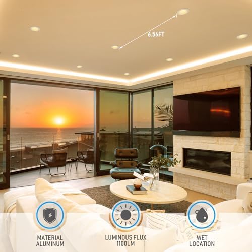 TORCHSTAR 8-Pack 6-Inch 5CCT LED Recessed Light