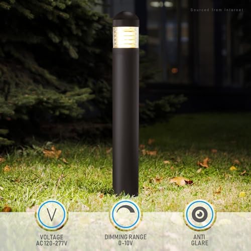 LEONLITE 3CCT LED Bollard Pathway Light, 43"