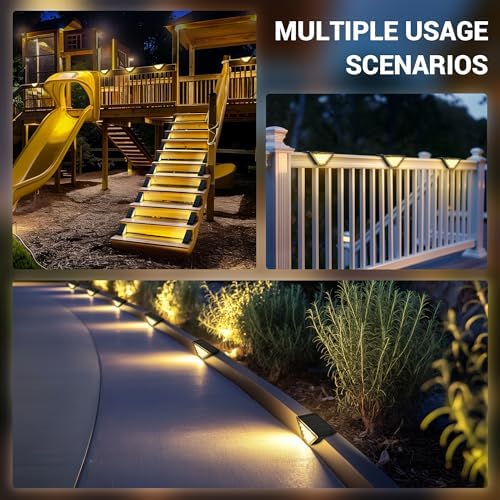 Solar Step Lights, 6 Pack, Warm White