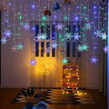Snowflake LED Curtain Lights, 19Ft/6M, 96 LEDs