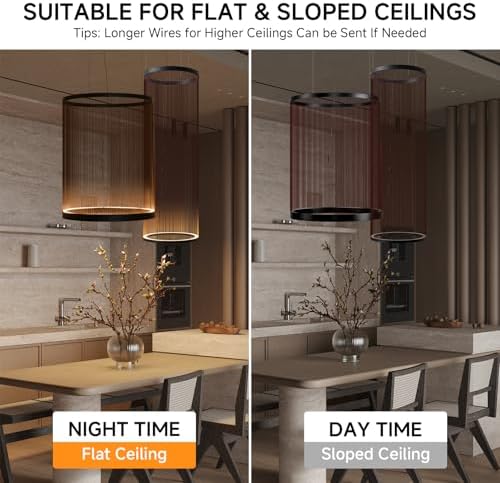 HEYAN 21.6 Inch Dimmable LED Pendant Light