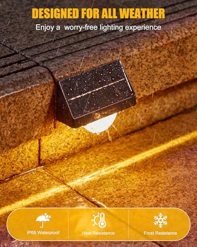 Brightown 4-Pack Solar Step Lights, Multiple Color Modes