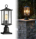 mirrea 18-Inch Outdoor Post Light, Matte Black