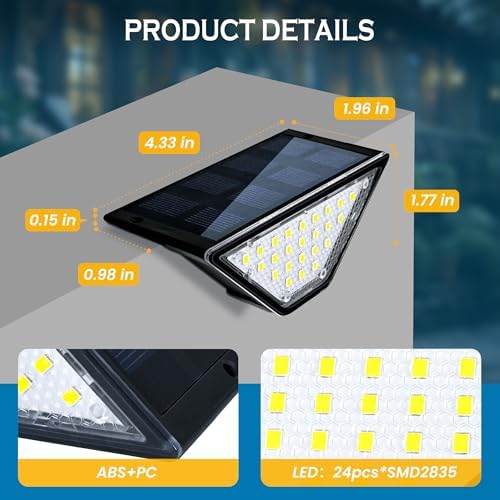 Solar Step Lights, 6 Pack, Warm White