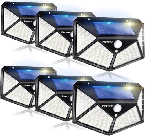 Solar Outdoor Motion Sensor Wall Lights, 6 Pack