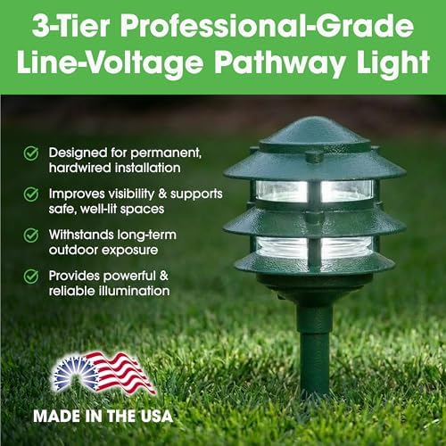 Greenfield PL3TLEDG 3-Tier Green Pathlight