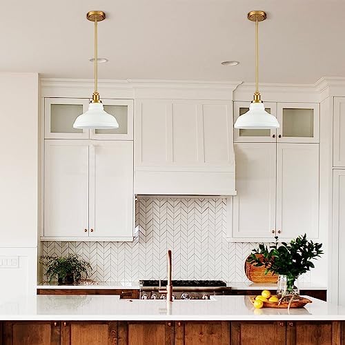 HOLKIRT Gold Opal Glass Pendant Light