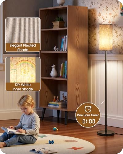 64.2" Dimmable Floor Lamp with Remote and Foot Switch