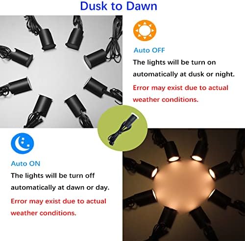 16-Pack Φ1.18in Deck Lights with Photocell