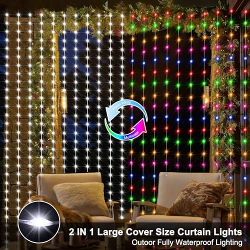 echosari Curtain Lights, 20Ft x 10Ft, 600 LED