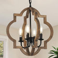 4-Light Brown Farmhouse Chandelier
