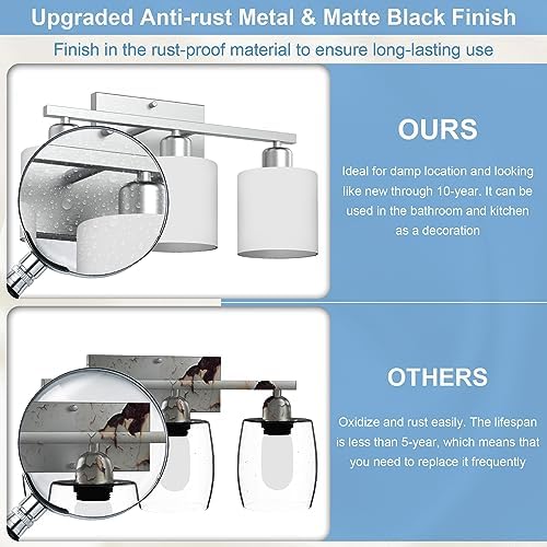 18 Inches Bathroom Light Fixtures Over Mirror Brushed Nickel
