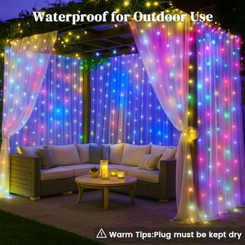 DomeStar 300 LED Fairy Curtain Lights, 9.8 x 9.8 FT